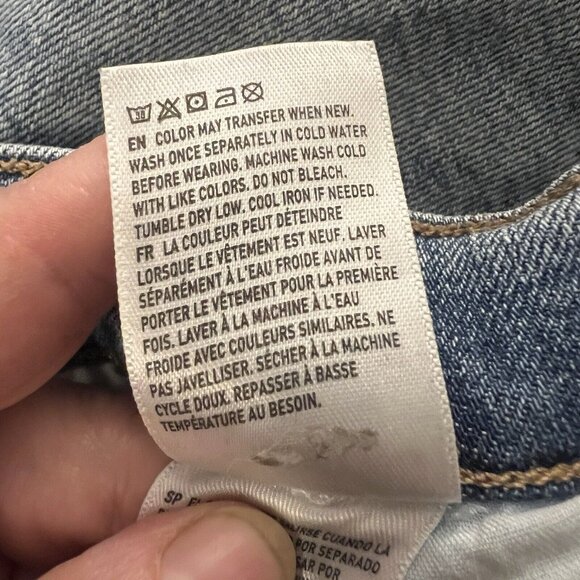 American Eagle Jeans Womens 18 Plus Blue Tapered Leg Baggy Light Wash Denim - Picture 8 of 11